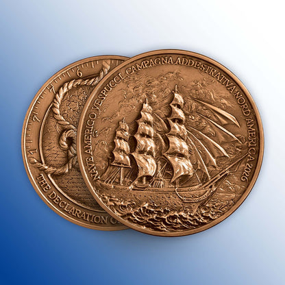 Medaglia Commemorativa Vespucci 250° in Bronzo
